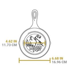 Wildlife Series™ 6.5 Inch Cast Iron Wolf Skillet
